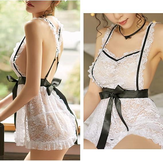 Відвертий прозорий костюм покоївки, фото 1