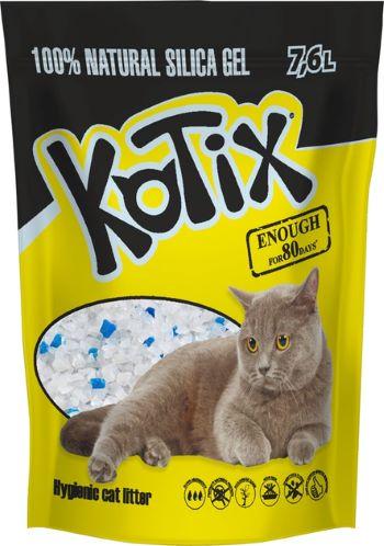 Наповнювач силікагелевий Kotix (Котікс) для котячого туалету 7.6 л, фото 1
