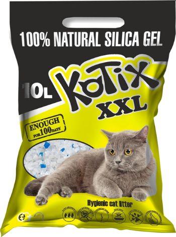 Наповнювач силікагелевий Kotix (Котікс) для котячого туалету 10 л, фото 1