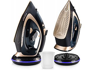 Бездротова праска Mozano 2600W AGD/ZEL/01 — Фіолетова, з керамічною підошвою і системою парового удару