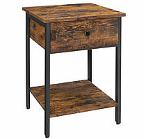 Тумба приліжкова SEL_03 у стилі лофт Коричнева