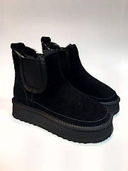 Зимові уггі Restime 24457 black чорні р.36,37,40