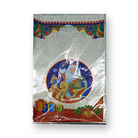 Упаковка новорічна для цукерок та подарунків розмір 25х40 №25 "Дід Мороз у санях" 100 шт/уп. новорічна упаковка