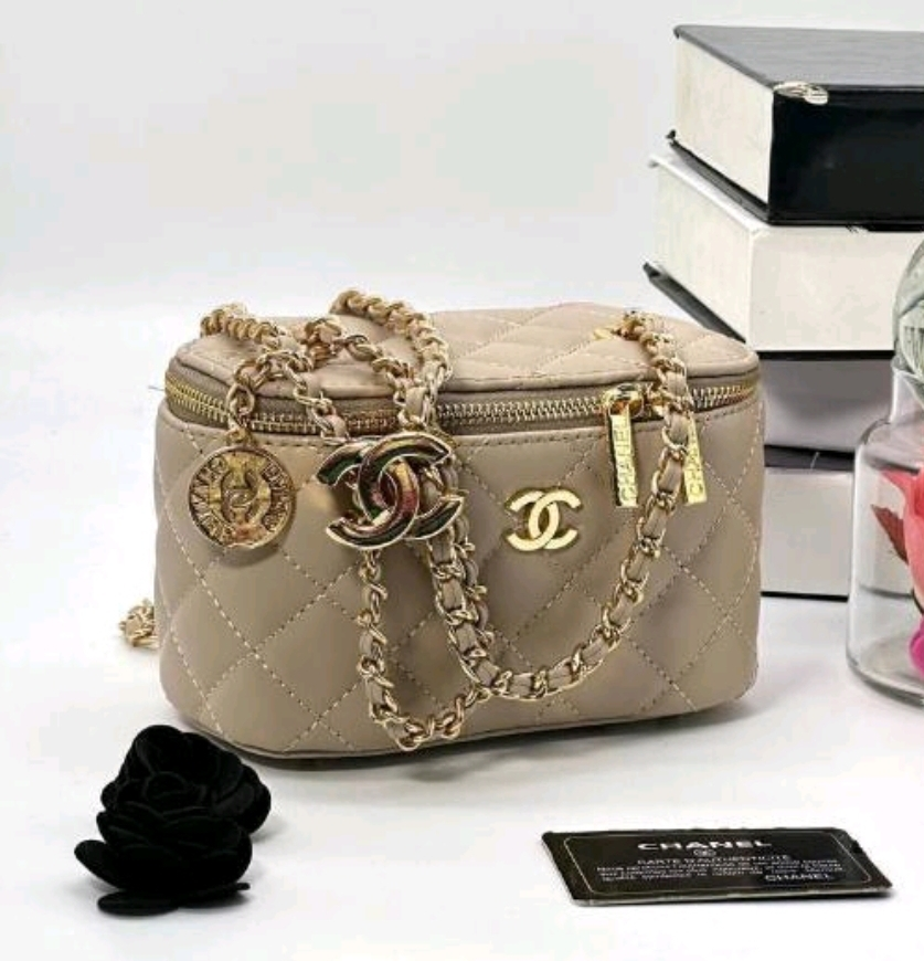 Жіноча сумка Chanel бочонок, люкс, 17.5*11*8.5см, темний біж, 930505