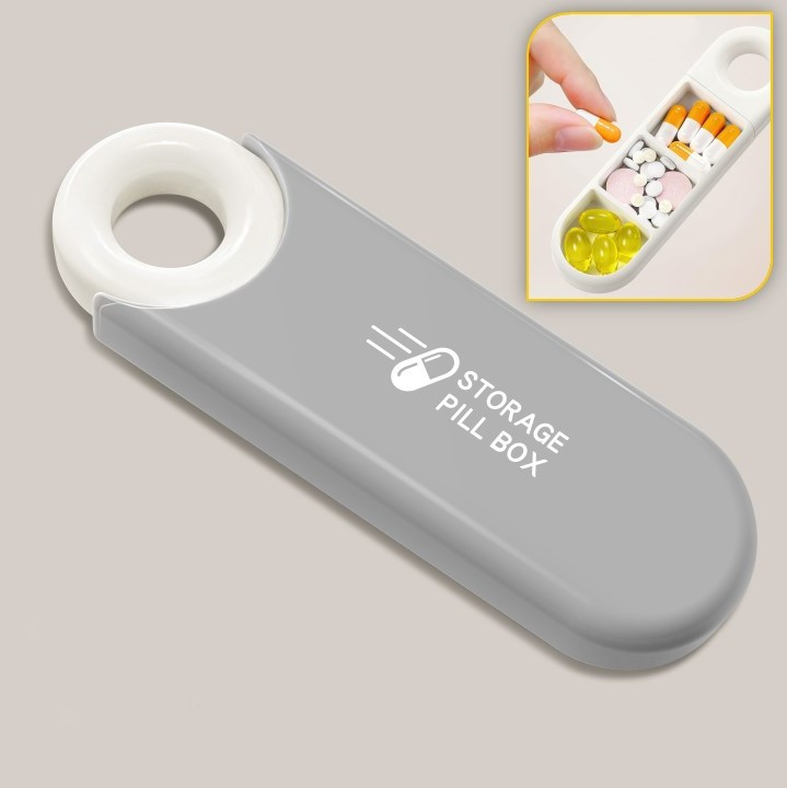 Органайзер для ліків контейнер для таблеток Storage Pill Box Small Grey