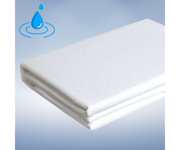 Наматрацник вологонепроникний махровий AquaStop білий 200х220 см з закритими бортами, фото 1