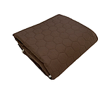 Наматрацник захисний Point Art коричневий 140х200 см з резинкою по 4-х кутах, фото 2