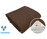 Наматрацник вологонепроникний захисний Point Art AquaStop коричневий 90х190 см з гумкою по 4-х кутах, фото 2