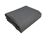 Наматрацник захисний Point Art сірий 200х220 см з резинкою по 4-х кутах, фото 2