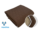 Наматрацник вологонепроникний захисний Point Art AquaStop коричневий 80х190 см з закритими бортами, фото 2