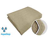 Наматрацник вологонепроникний захисний Point Art AquaStop бежевий 120х190 см з закритими бортами, фото 2