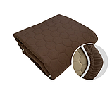 Наматрацник захисний Point Art коричневий 140х190 см з закритими бортами, фото 2