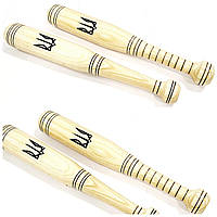 Біта бейсбольна дерев'яна 50 см з гербом України