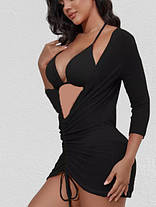 Накидка на купальник(БЕЗ КУПАЛЬНИКА) Fuba 089 Арника  черный (В НАЛИЧИИ 44 46 48 50 52 УКР р-ры), фото 5