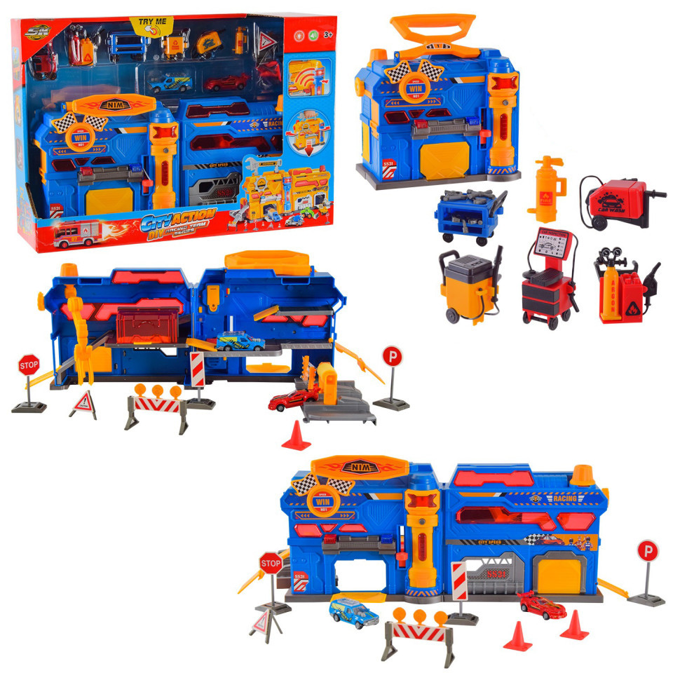 Дитяча іграшка паркінг "City Actione" SK-599SB 2 машинки в комплекті, світло, звук, фото 1