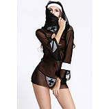 Відверта прозора сукня "монашки" з накидкою, фото 3