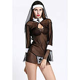 Відверта прозора сукня "монашки" з накидкою, фото 5