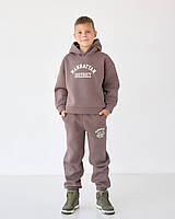 Теплий костюм для хлопчика, худі та джогери, колір Капучино тм Bosskids зріст 140 см