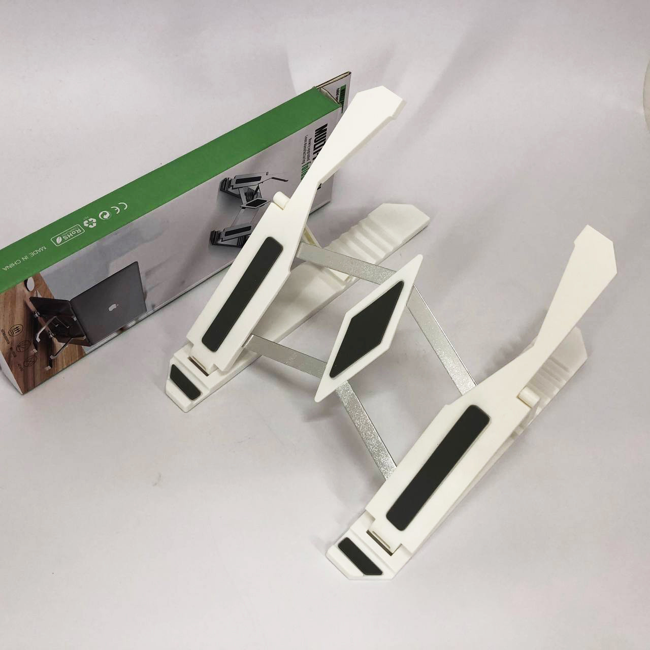 Підставка для ноутбука Multi-Position foldable bracket JC-25 8х22смСтильна підставка. AQ-742 Колір: білий
