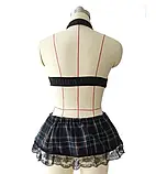 Костюм школярки міні спідниця, блузка, краватка, фото 6