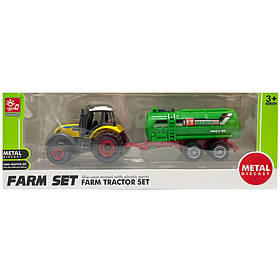 Дитячий трактор з причепом "Farm Set" Bambi SQ82002-1B(Yellow-Green), Toyman