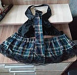Костюм школярки міні спідниця, блузка, краватка, фото 8