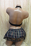 Костюм школярки міні спідниця, блузка, краватка, фото 9