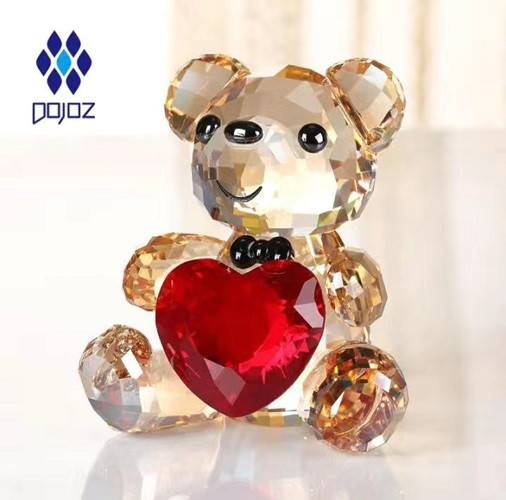 Настільна подарункова кришталева прикраса статуетка у формі милого Ведмежати