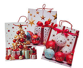Пакет подарунковий Новорічний (HL-220500-3L)