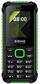 Мобільний телефон Sigma X-style 18 Track Чорно-зелений Стільниковий телефон кнопковий з великим екраном