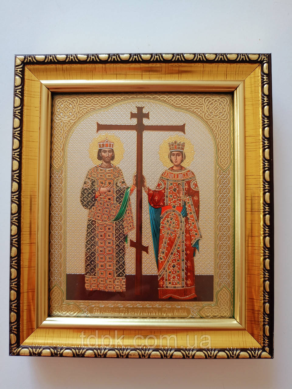 Ікона свв. рівноапостольні Костянтин і Олена 12,5 х 14,5, фото 1