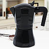Кавоварка гейзерна алюмінієва еспресо моку (Для приготування 9 чашок кави, Об’єм: 450 мл), фото 3