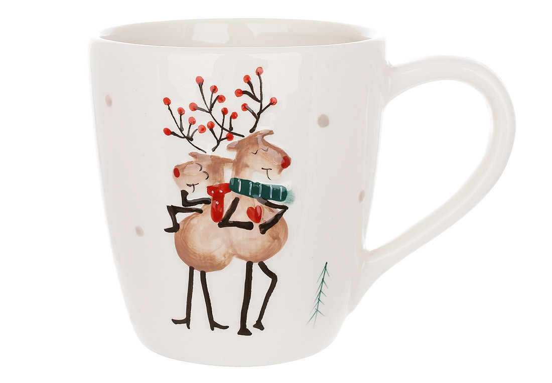 Чашка керам. 450мл "Закохані Олені" біла №834-411/Bonadi/(4), фото 1