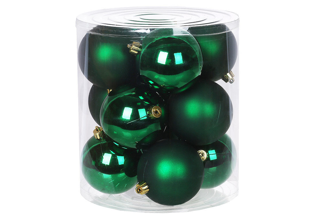 Набір куль пласт. в колбі 8см 12шт зелений №47-118/Bonadi/(12), фото 1