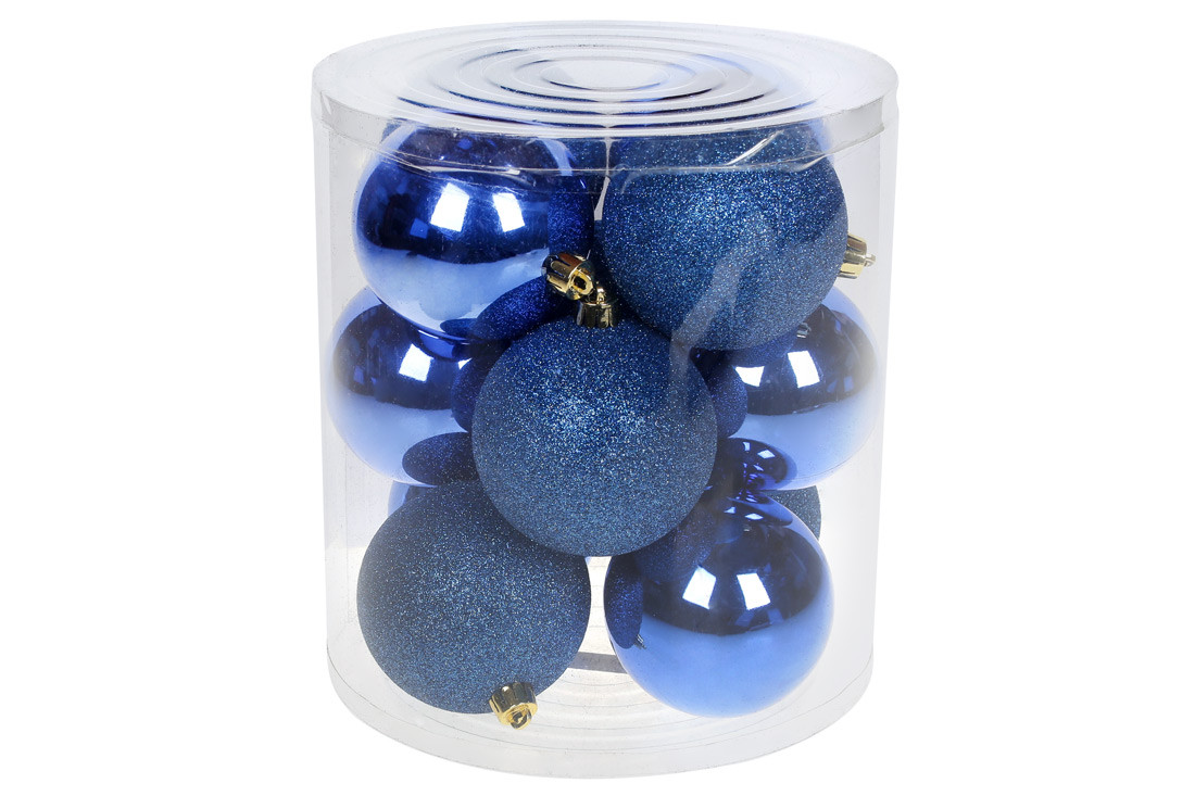 Набір куль пласт. в колбі 8см 12шт королівський синій №147-829/Bonadi/(12), фото 1