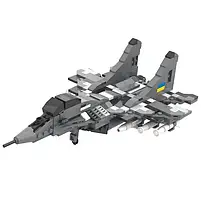 Конструктор KB 1109 військовий літак, 371 деталь, в коробці 27-16-5 см., фото 2