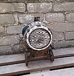 Керамічна діжка для напоїв на дерев'яному візку 6 літрів з краником, фото 4