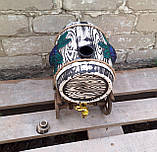 Керамічна діжка для напоїв на дерев'яному візку 6 літрів з краником, фото 7