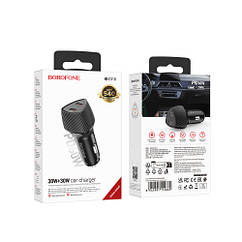 Автомобільний зарядний пристрій BOROFONE BZ31D Solid PD60W(2C) car charger