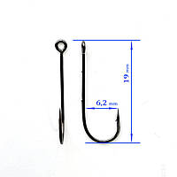 Гачок одинарний з насічками Vido Craft (Kumho) S-60 size 008 (10шт)