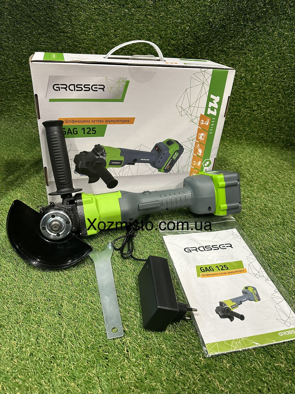 Кутова акумуляторна шліфмашина (болгарка) Grasser GAAG 125