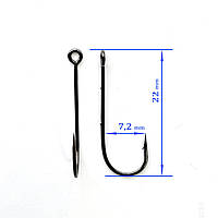 Гачок одинарний з насічками Vido Craft (Kumho) S-60 size 006 (10шт)