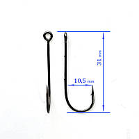 Гачок одинарний з насічками Vido Craft (Kumho) S-60 size 002 (10шт)