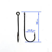 Гачок одинарний з насічками Vido Craft (Kumho) S-60 size 1/0 (10шт)