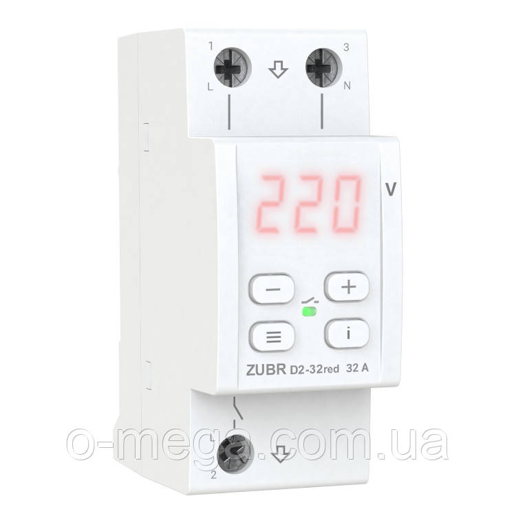 Реле контролю напруги D2-32 red