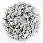 Засніжений новорічний вінок для дверей Хвоя Premium d-45 см -, фото 3