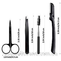 Набір для догляду за бровами та віями (11 предметів) у косметичці, фото 3