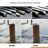 Насадка для дриля зняття фаски задирок ремонт болтів та різьблення з металу пластику сталі міді алюмінію тригранний хвостовик 5-21, фото 4