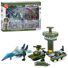 KM159A-1-2 Набір Солдати військова техніка, літак 19 см, інерція, 2 різновиди, у коробці