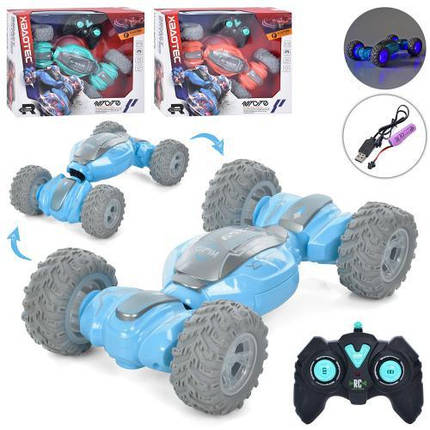 KMXB1097 Машинка на керуванні, USB-зарядка, акумулятор, гумові колеса, світло, змінює форму, 3 кольори, фото 1